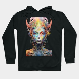 Psychedelic Alien Woman Hoodie